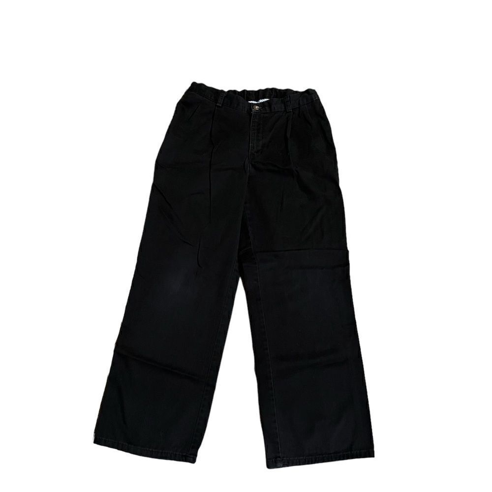 Chaps youth boys size 14 husky black approved schoolwear with adjustable waist.